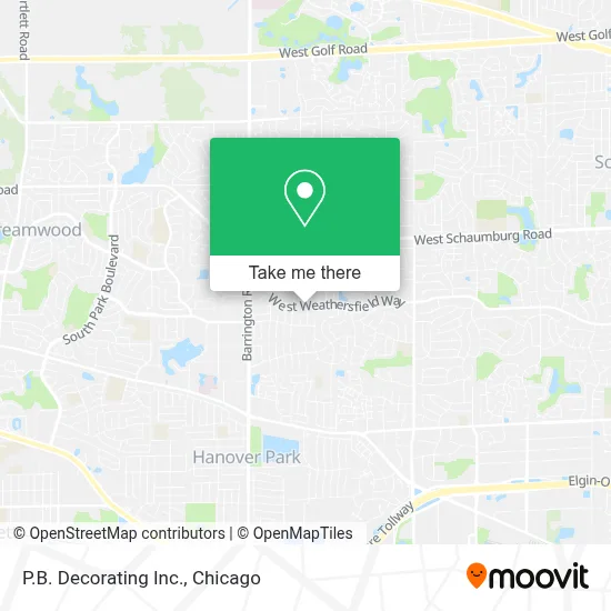 P.B. Decorating Inc. map
