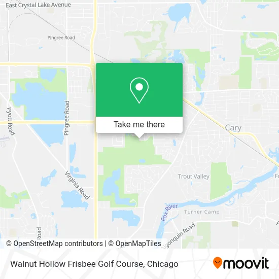 Walnut Hollow Frisbee Golf Course map