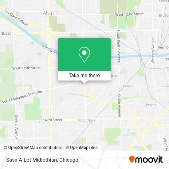 Save-A-Lot Midlothian map