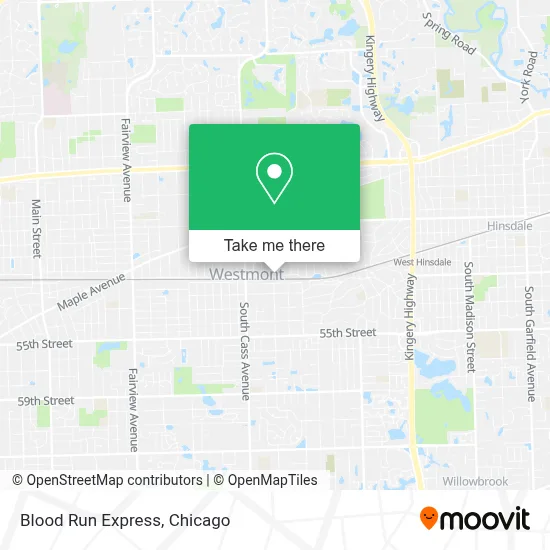 Blood Run Express map
