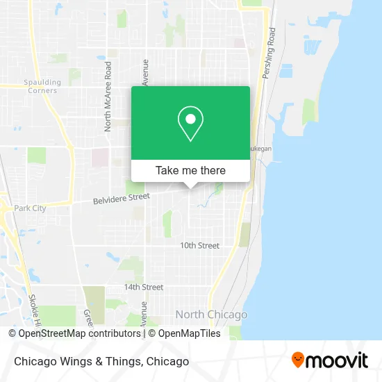 Chicago Wings & Things map