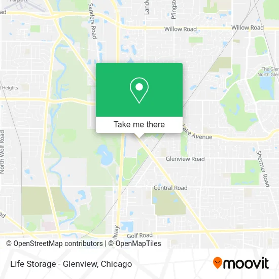 Life Storage - Glenview map