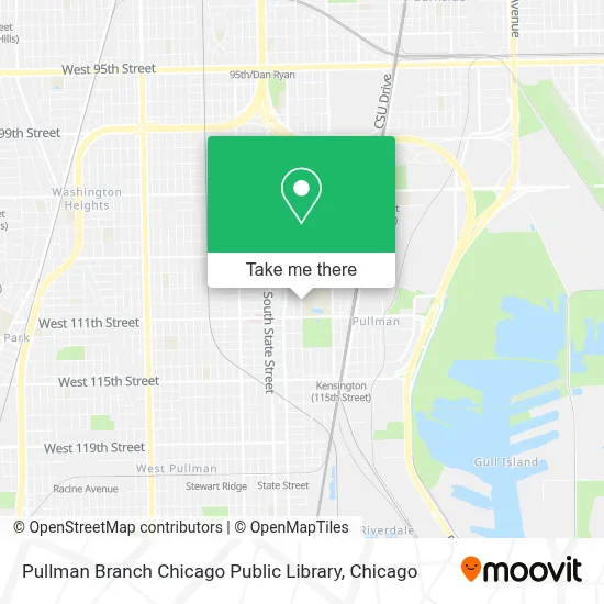 Pullman Branch Chicago Public Library map