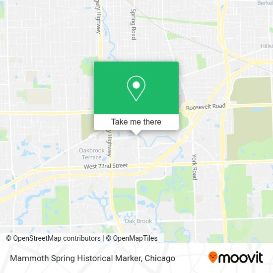Mammoth Spring Historical Marker map