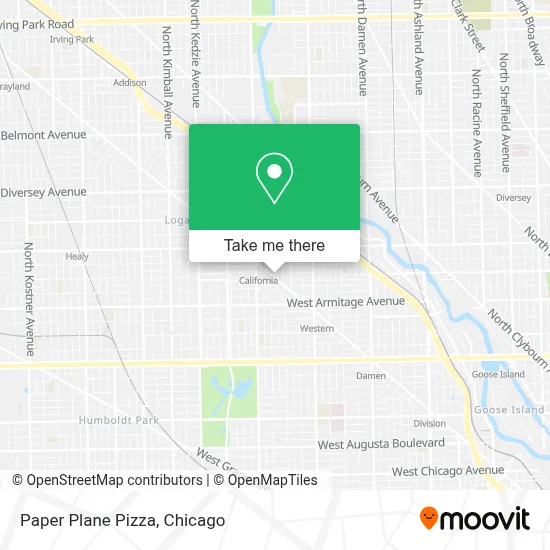 Paper Plane Pizza map