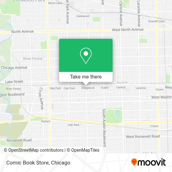 Comic Book Store map