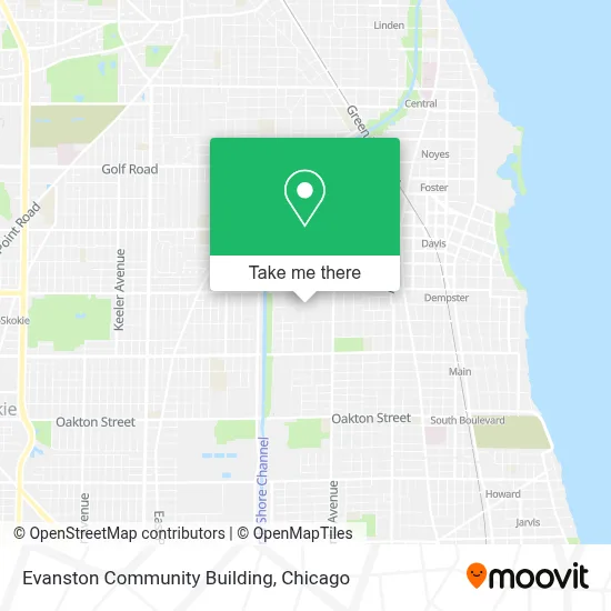 Evanston Community Building map