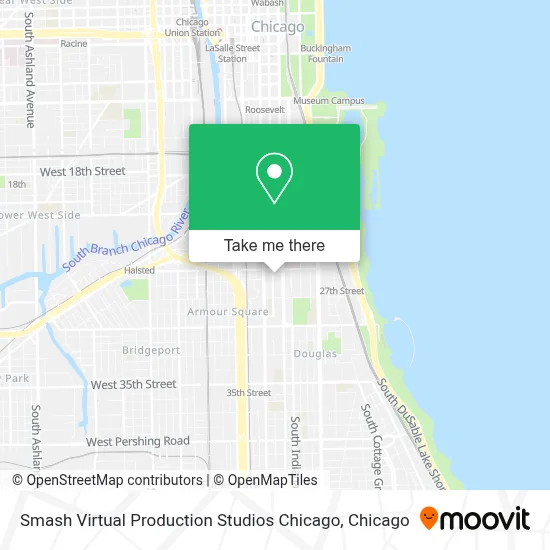 Smash Virtual Production Studios Chicago map