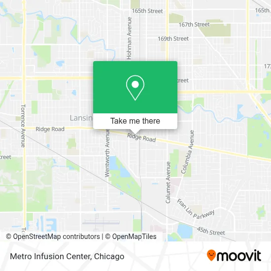 Metro Infusion Center map