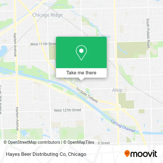 Hayes Beer Distributing Co map
