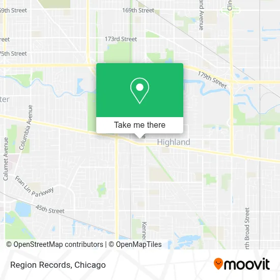 Region Records map