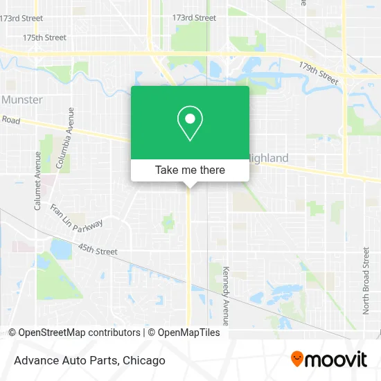 Advance Auto Parts map