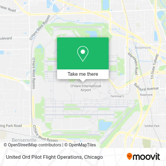 United Ord Pilot Flight Operations map