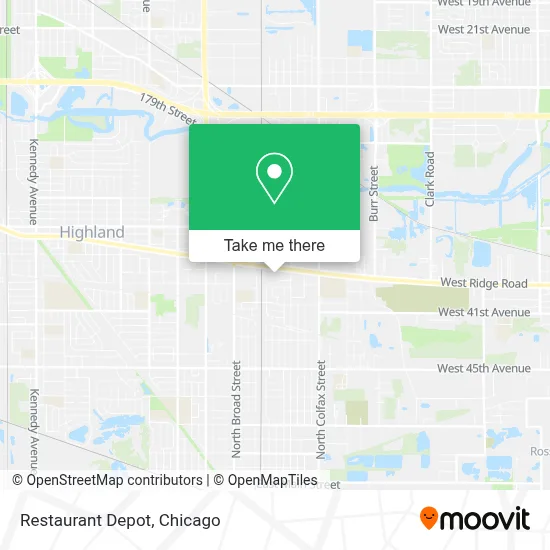 Restaurant Depot map