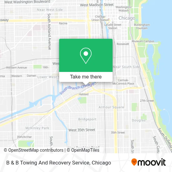 B & B Towing And Recovery Service map