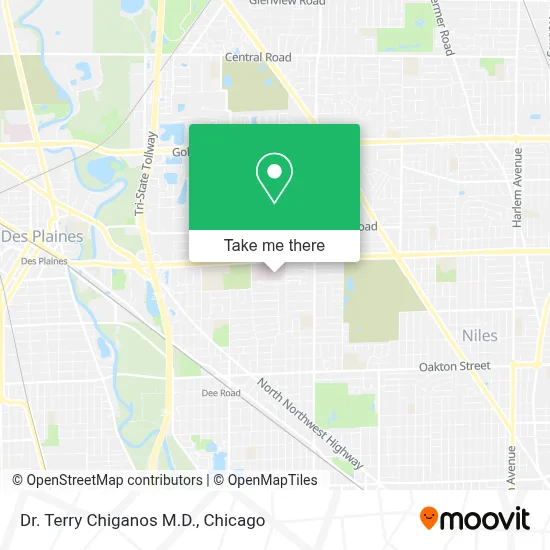 Dr. Terry Chiganos M.D. map