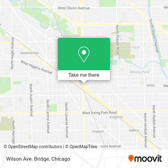 Wilson Ave. Bridge map