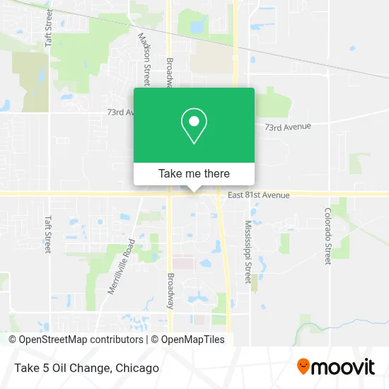 Take 5 Oil Change map