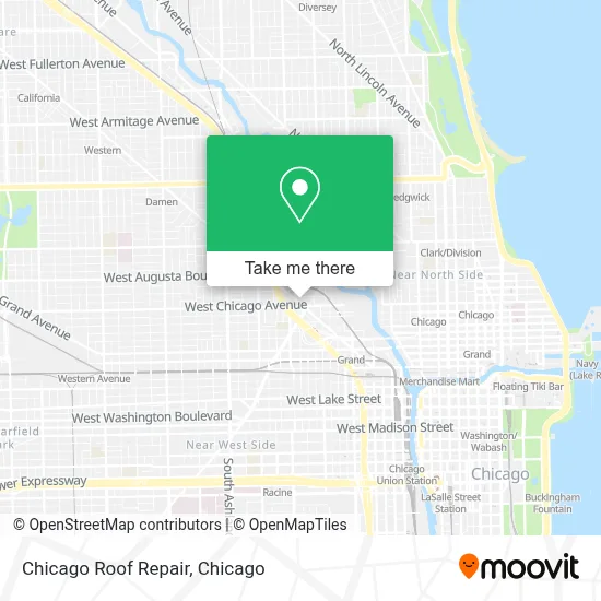 Chicago Roof Repair map