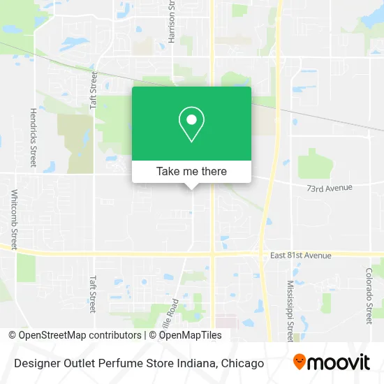 Designer Outlet Perfume Store Indiana map