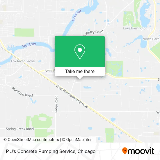 P J's Concrete Pumping Service map