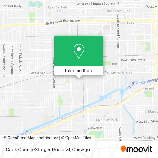 Cook County-Stroger Hospital map