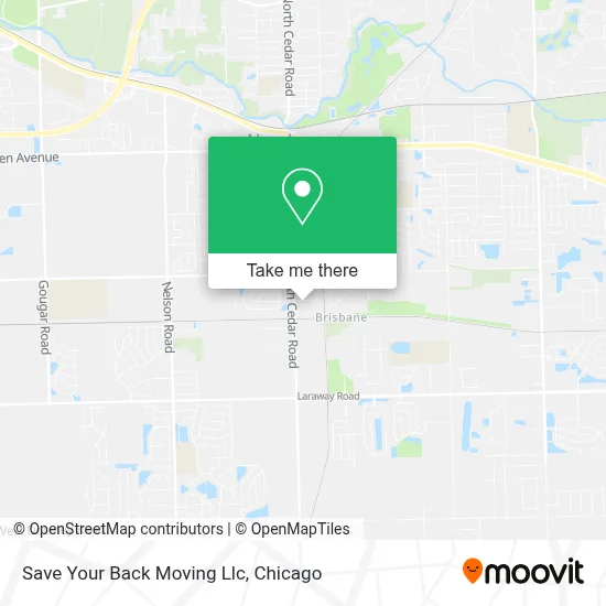 Save Your Back Moving Llc map