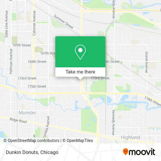 Dunkin Donuts map
