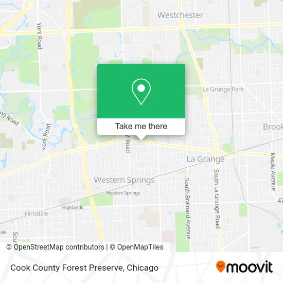Cook County Forest Preserve map