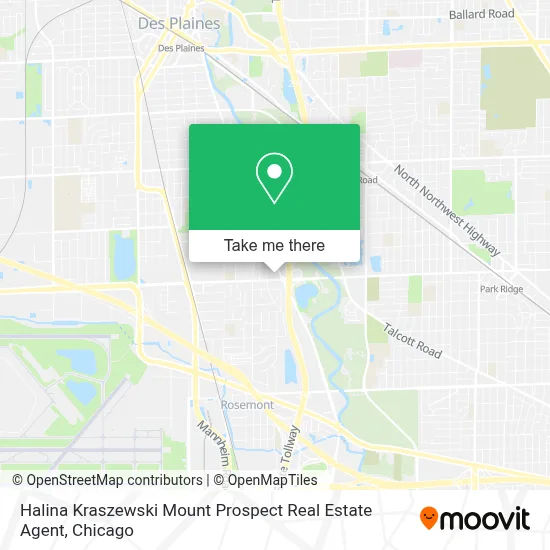 Halina Kraszewski Mount Prospect Real Estate Agent map