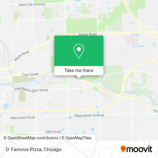 D' Famous Pizza map