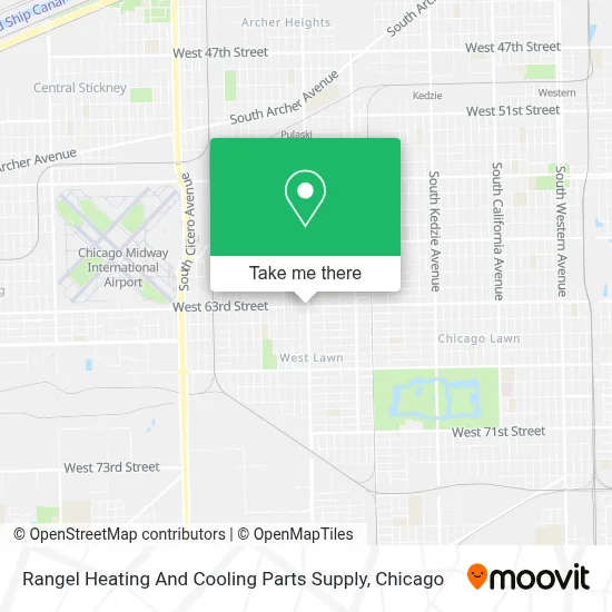 Rangel Heating And Cooling Parts Supply map