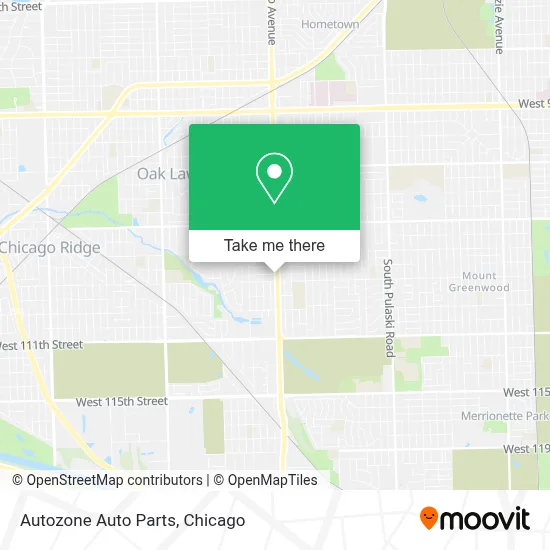 Autozone Auto Parts map