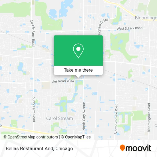 Bellas Restaurant And map
