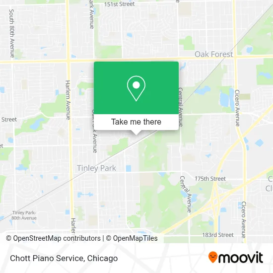 Chott Piano Service map