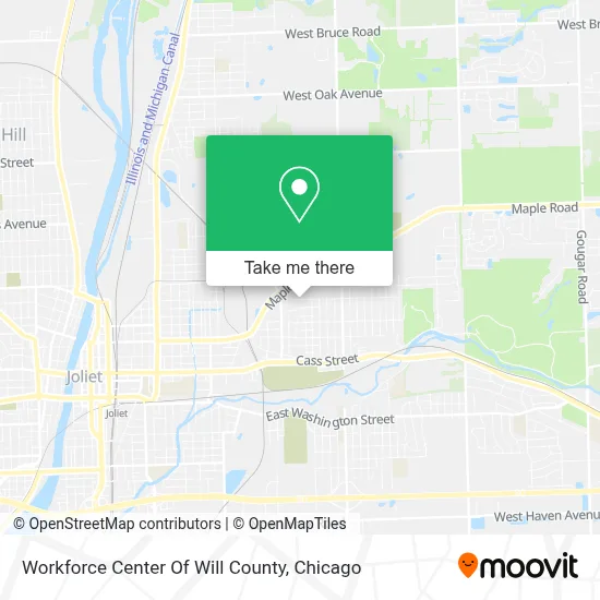 Workforce Center Of Will County map