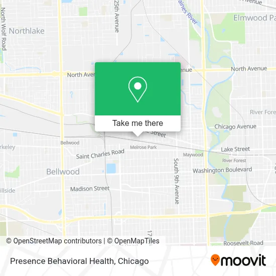 Presence Behavioral Health map