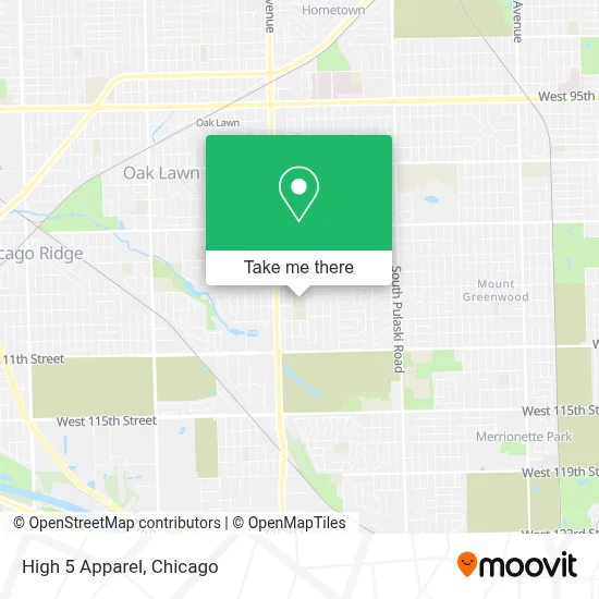 High 5 Apparel map
