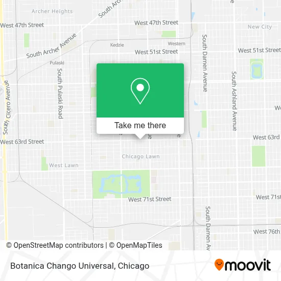 Botanica Chango Universal map