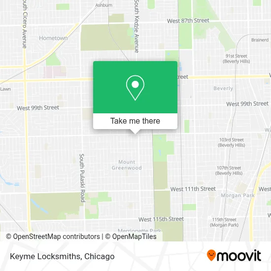 Keyme Locksmiths map