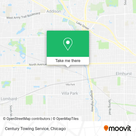Century Towing Service map