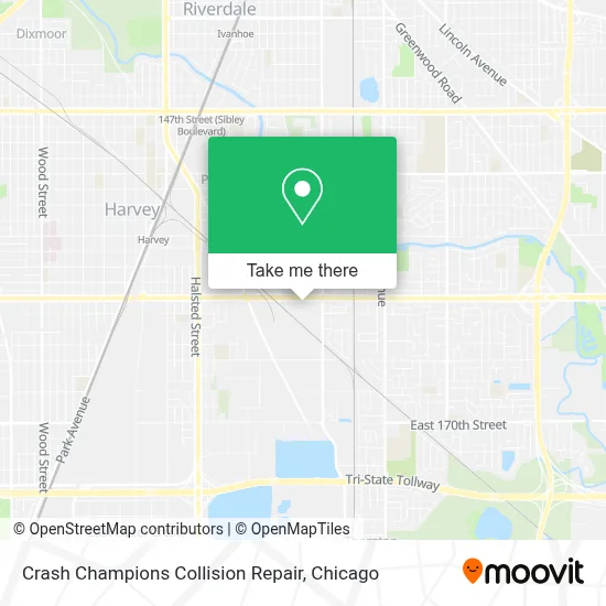 Crash Champions Collision Repair map