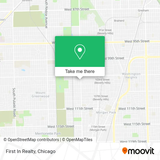 First In Realty map