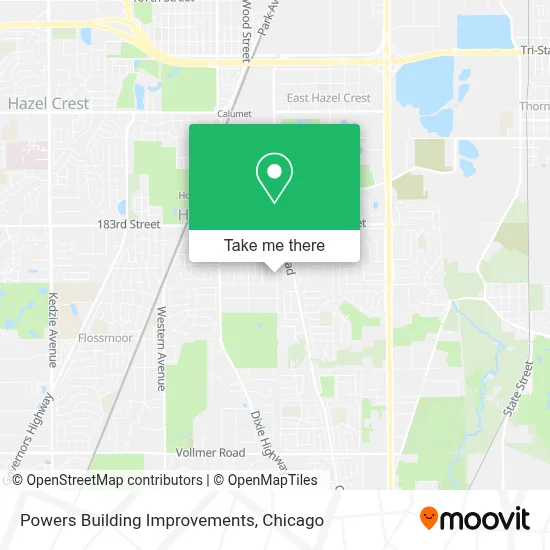 Powers Building Improvements map