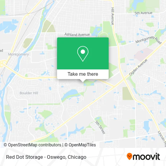 Red Dot Storage - Oswego map