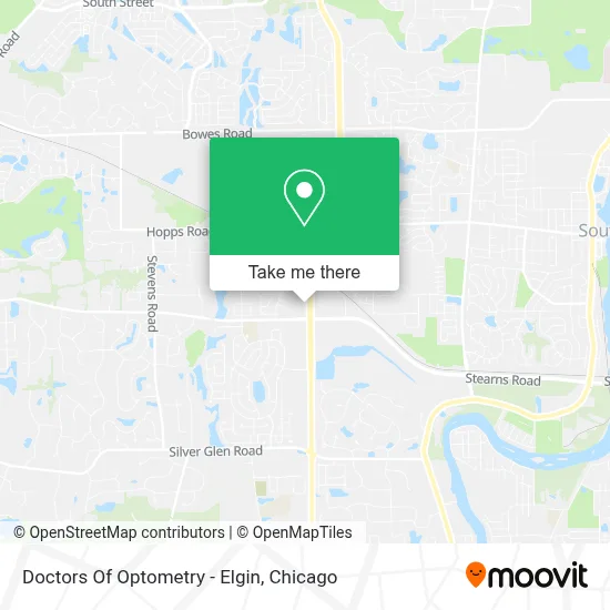 Doctors Of Optometry - Elgin map