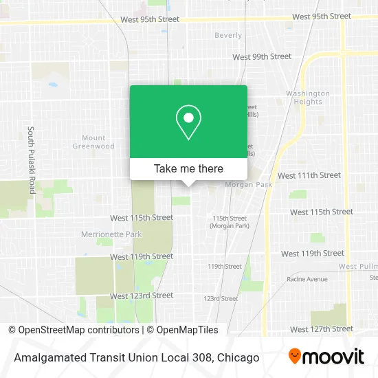 Amalgamated Transit Union Local 308 map