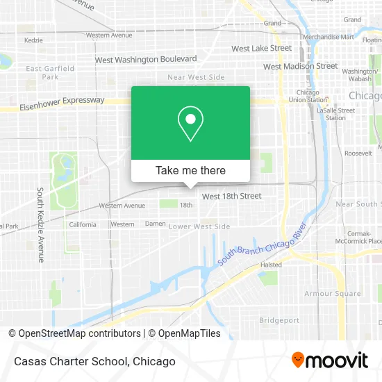 Casas Charter School map