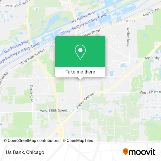 Us Bank map