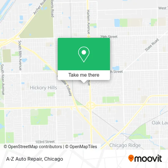 A-Z Auto Repair map